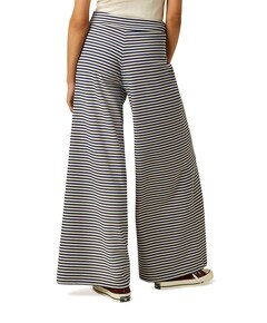 Border Palazzo Mariniere Stripe dames broek blauw