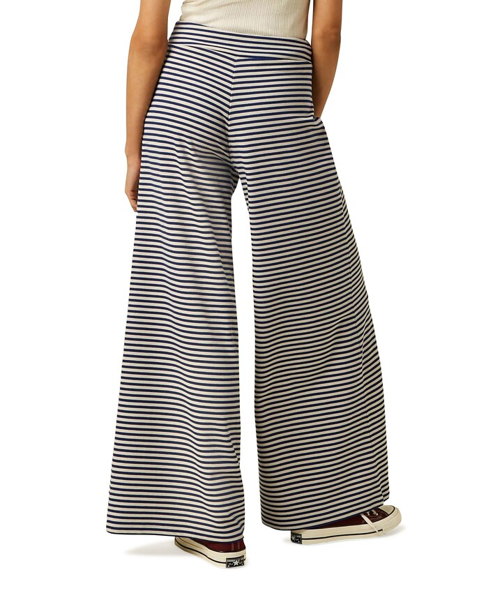 Border Palazzo Mariniere Stripe dames broek blauw