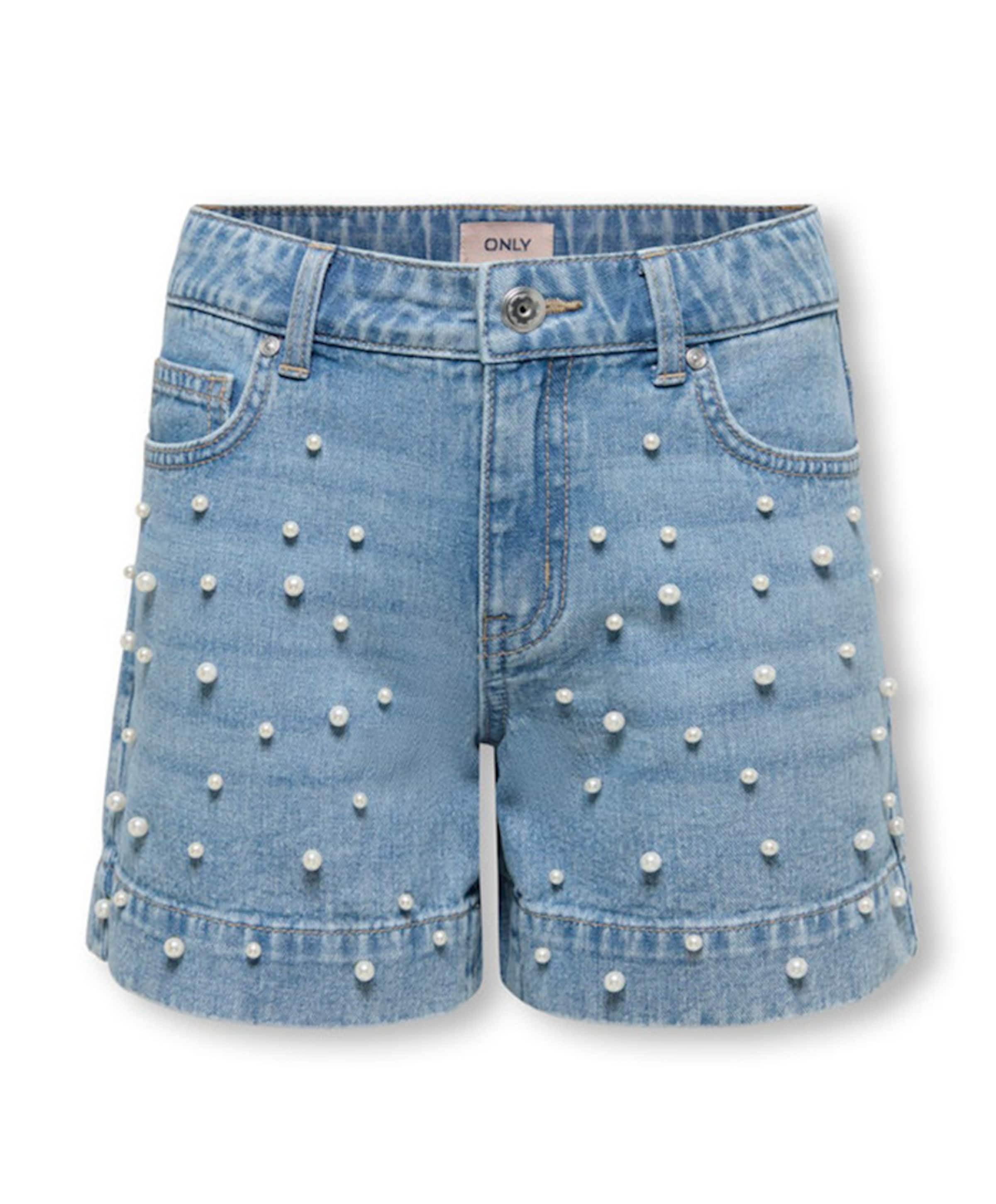 KOGVERA REG MOM PEARL DNM MA meisjes korte broek blauw