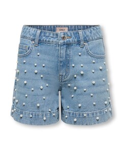 KOGVERA REG MOM PEARL DNM MA meisjes korte broek blauw