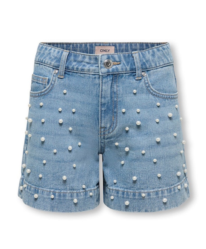 KOGVERA REG MOM PEARL DNM MA meisjes korte broek blauw