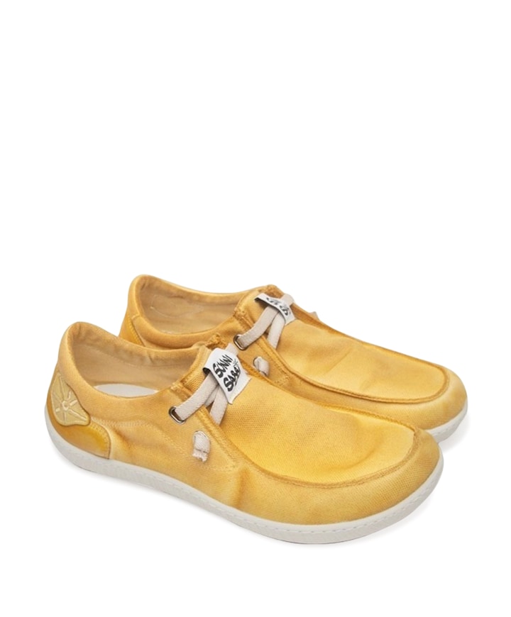 KUNASH_002 heren veterschoenen geel