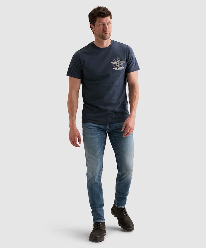 Heren T-shirt blauw
