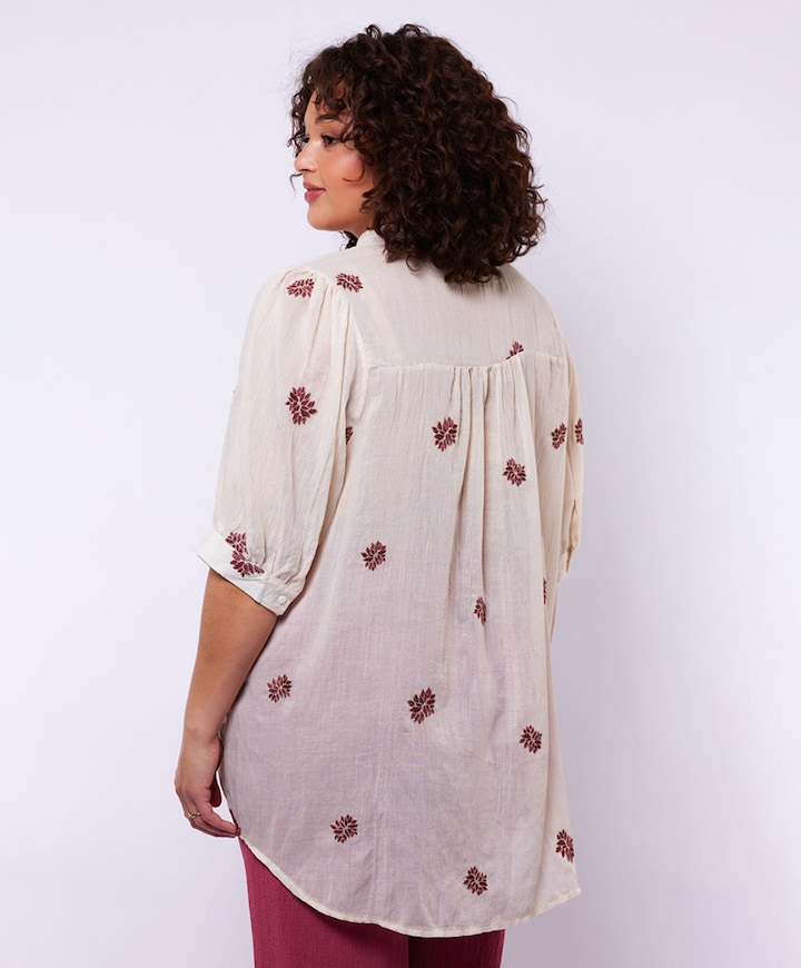 Dames blouse beige