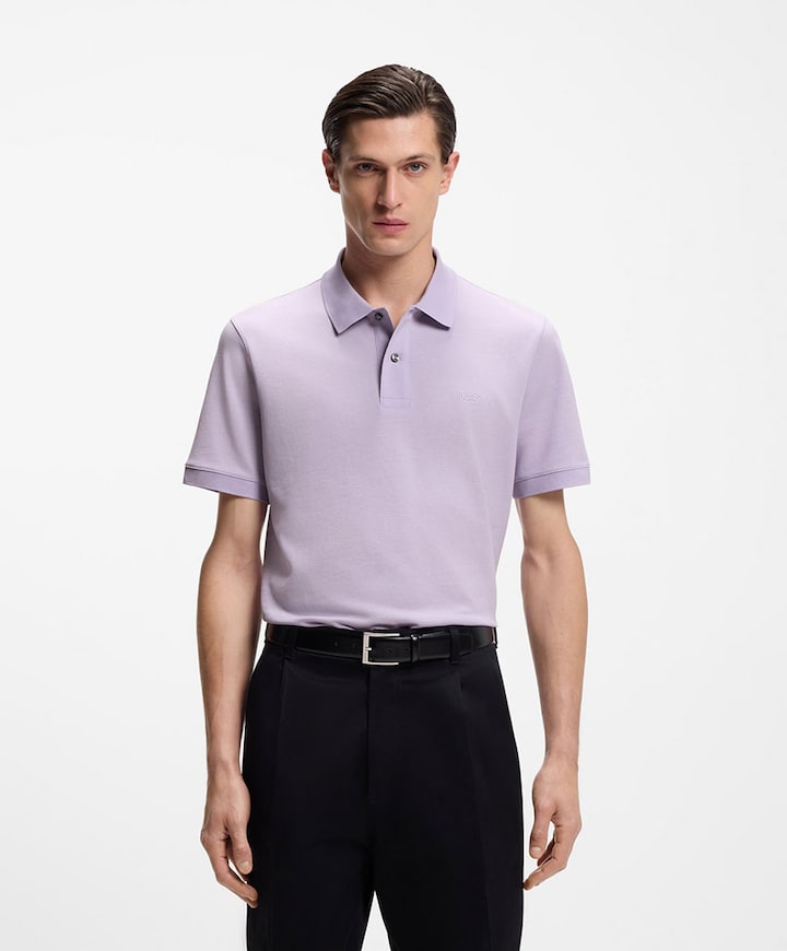 Heren polo paars