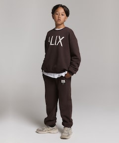 knitted pintuck uniseks broek bruin