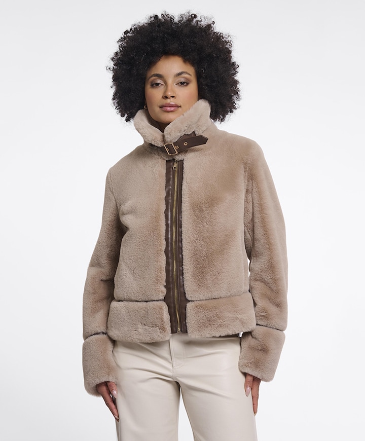 Dames jas beige
