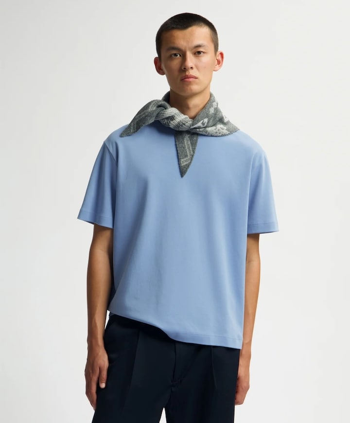 Heren T-shirt blauw