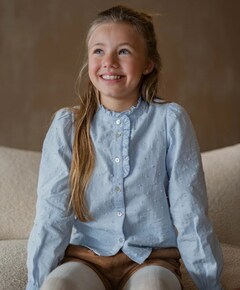 Blouse lange mouw blauw