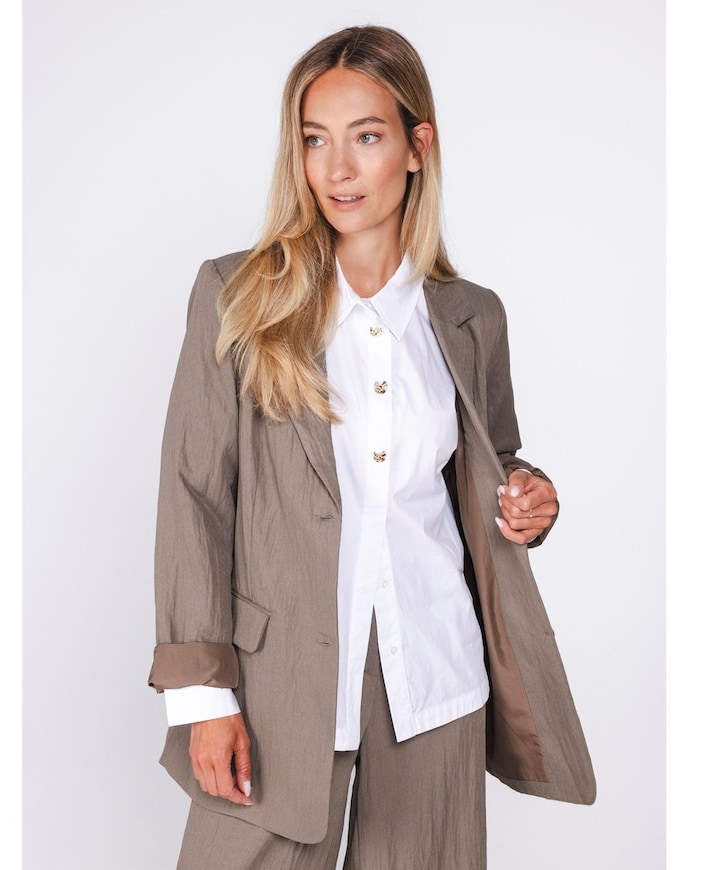 Dames blazer bruin