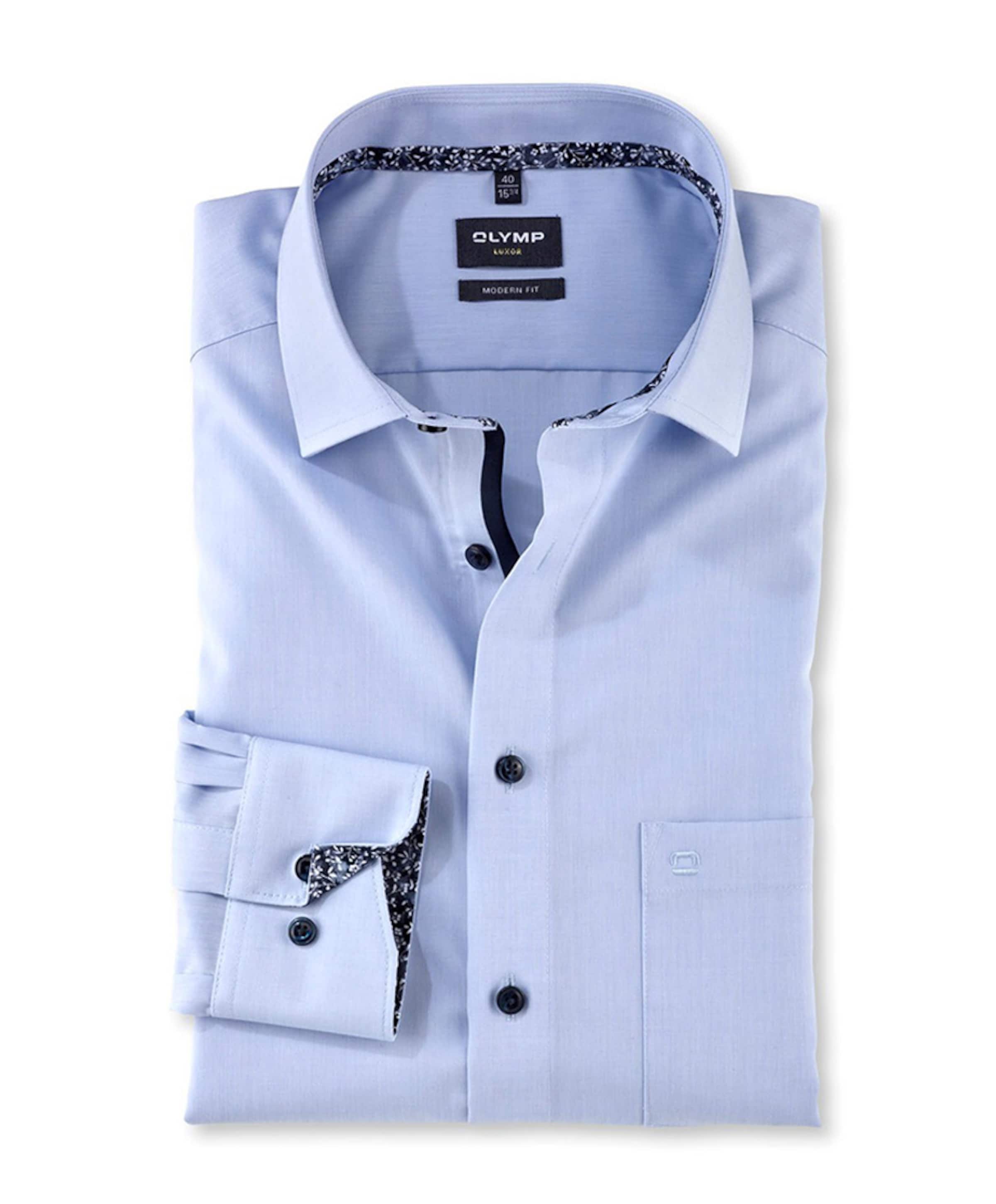 Overhemd lange mouw blauw