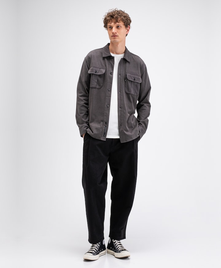 Heren overshirt grijs