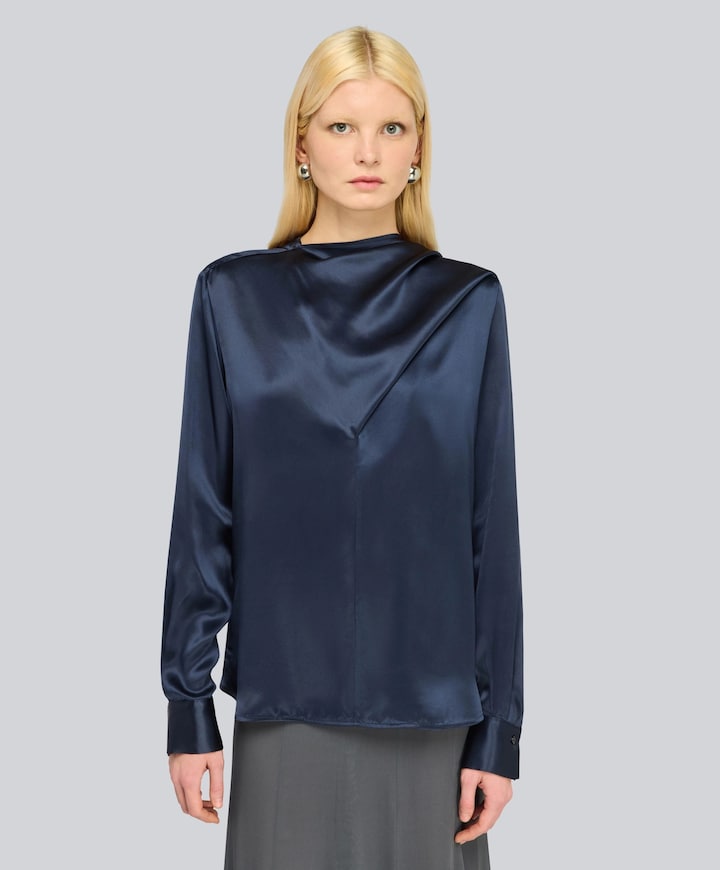 Dames blouse blauw