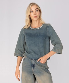 Dames blouse blauw