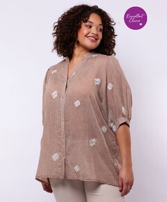 Dames blouse beige