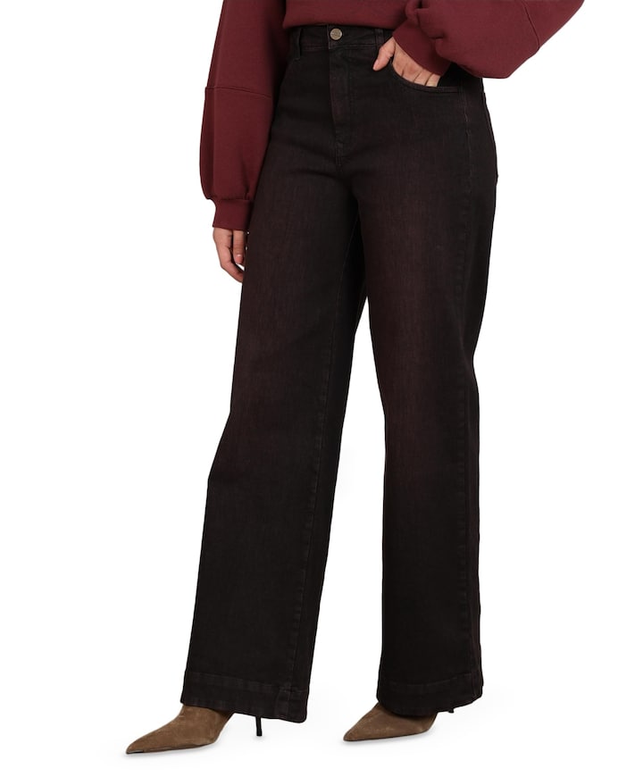 Abby dames jeans bordeaux