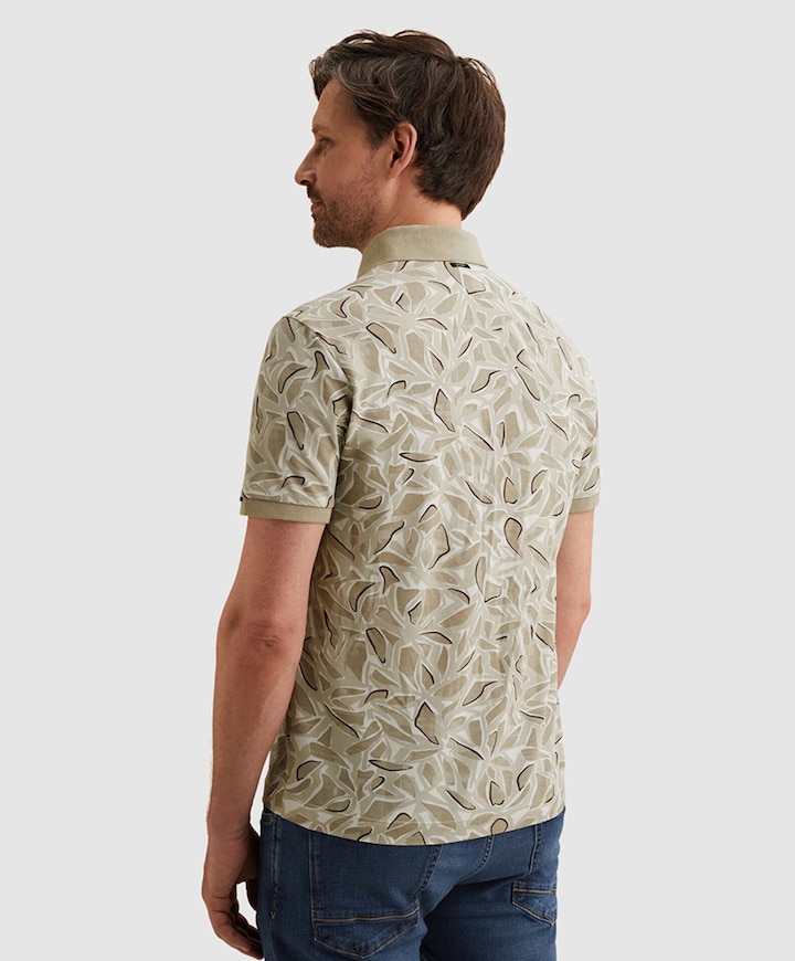 Heren polo beige