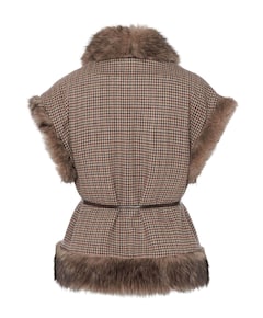 Dames gilet beige