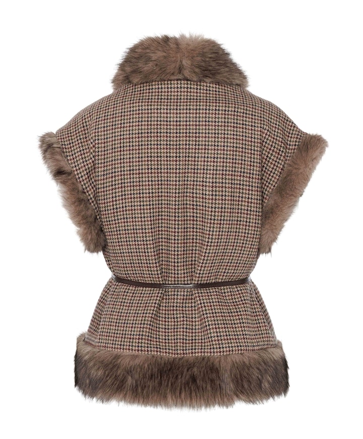 Dames gilet beige