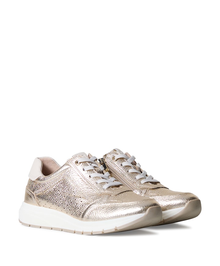 Women Lace-up dames sneakers goud