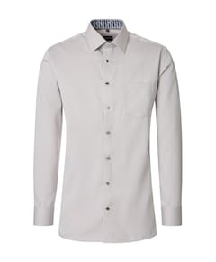 Heren overhemd lange mouw beige