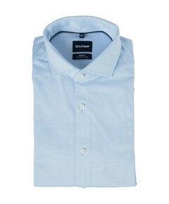 Heren overhemd lange mouw blauw