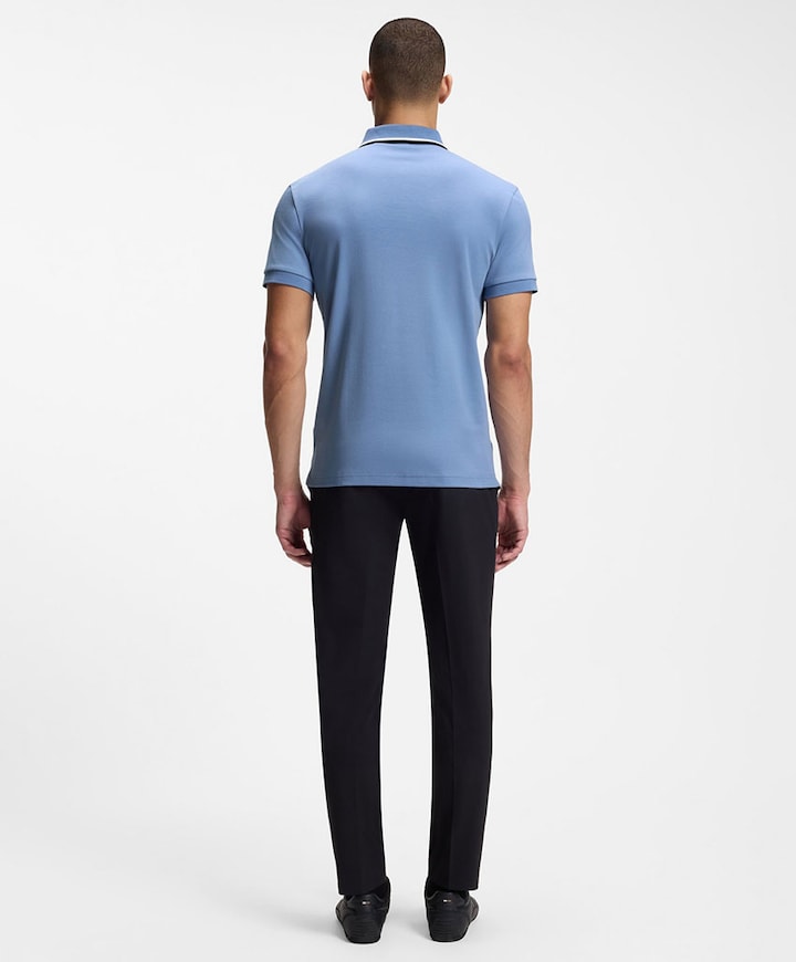 Heren polo blauw