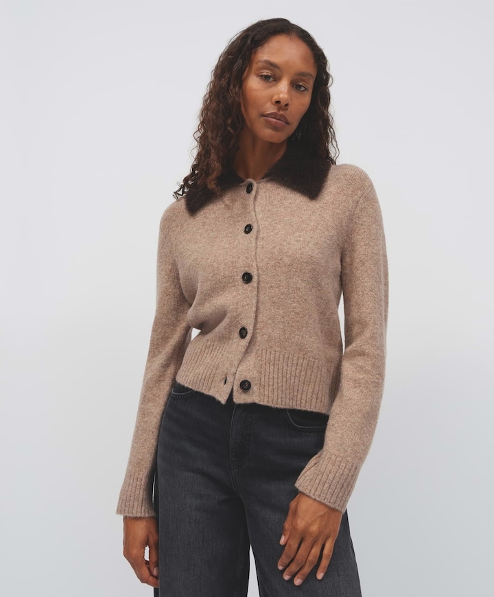 Dames vest beige