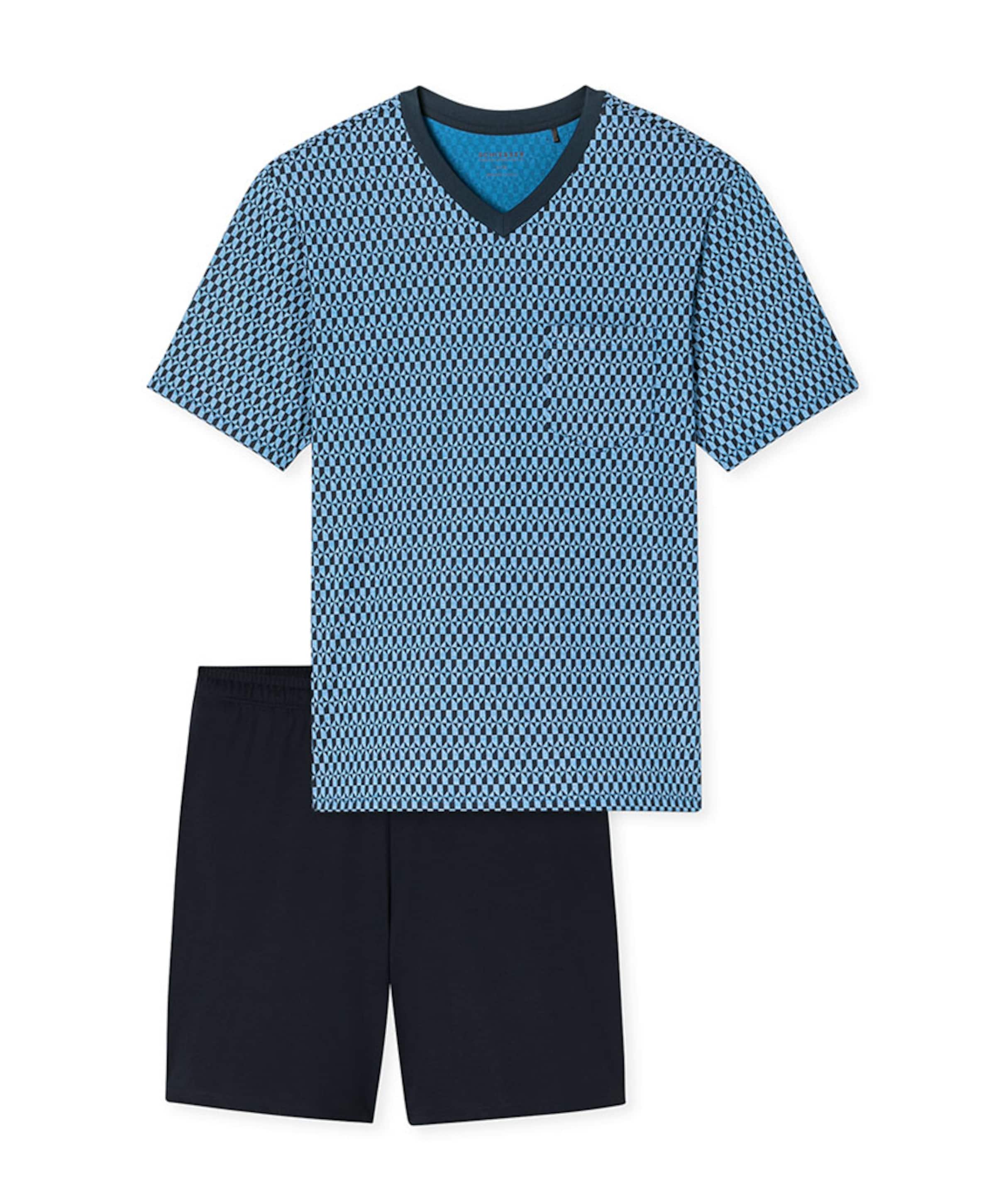 Heren pyjamaset blauw