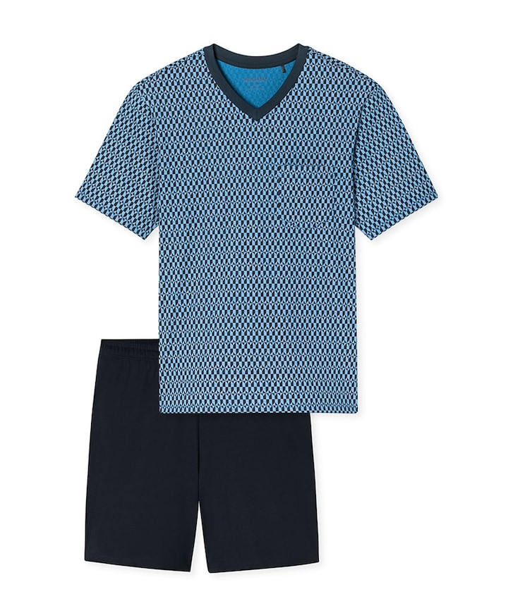 Heren pyjamaset blauw