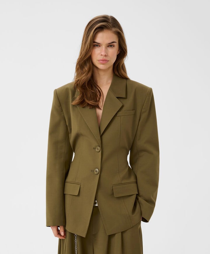 Dames blazer groen