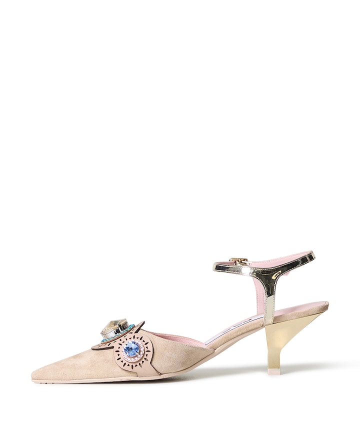 dames slingbacks beige