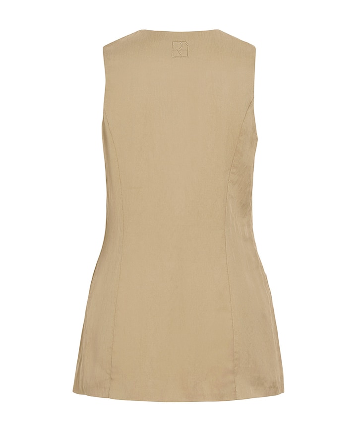 Dames gilet beige