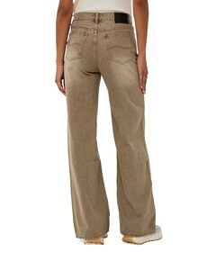 Wide leg garment dye jeans beige
