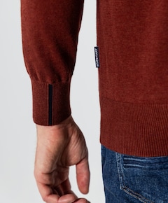 Heren trui met rits rood