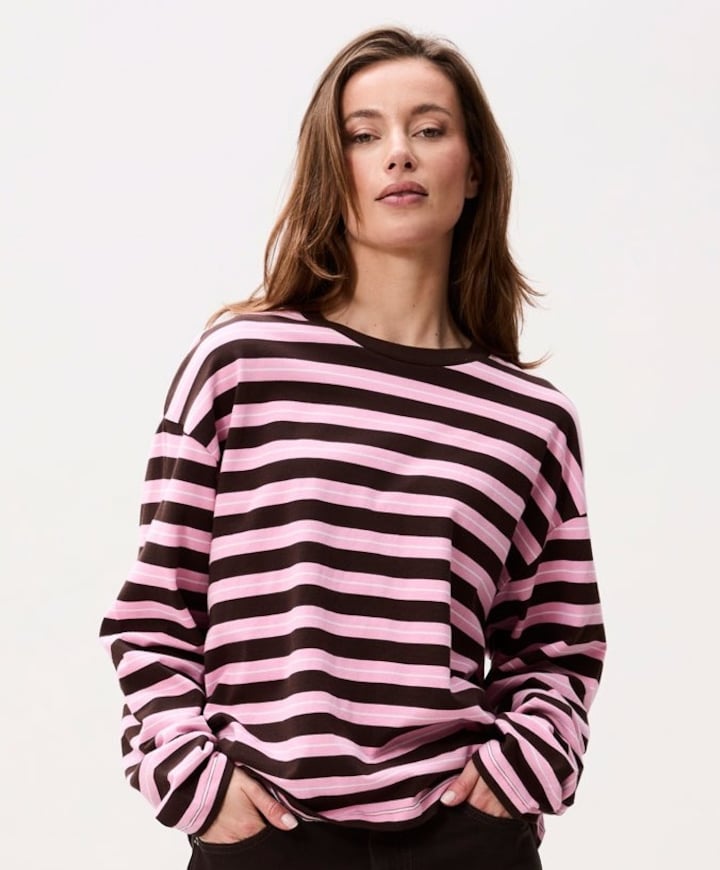 Dames longsleeve bruin
