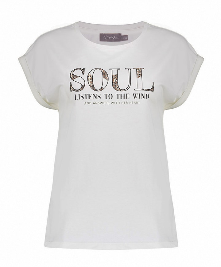 Dames T-shirt ecru