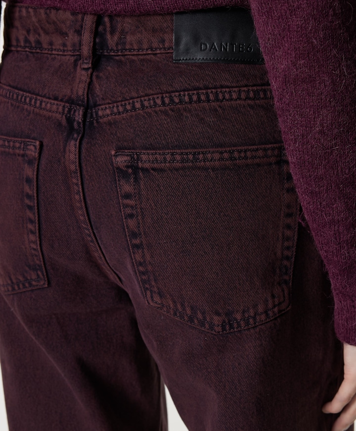 Nuit wide leg jeans bordeaux