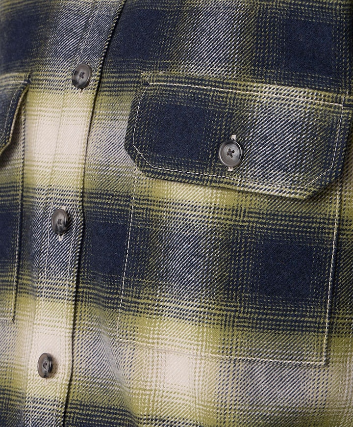 Heren overhemd lange mouw groen