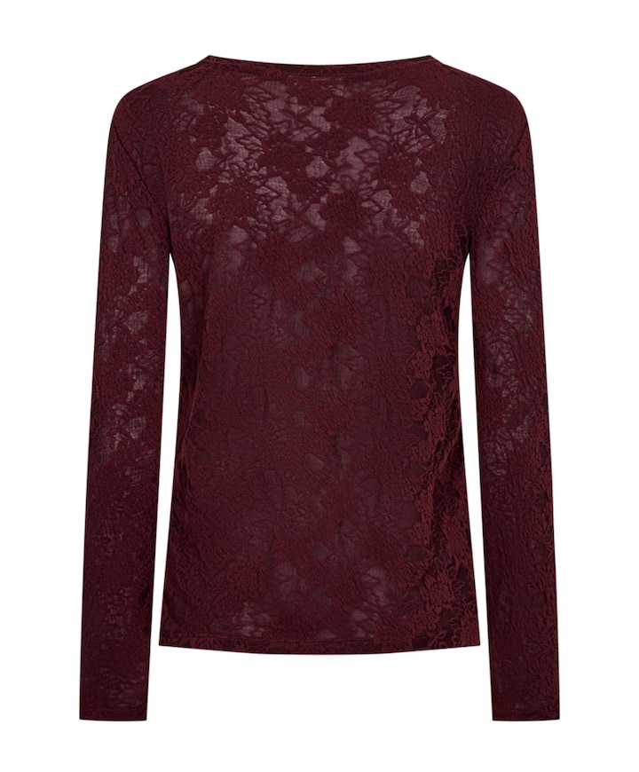 Dames longsleeve bordeaux