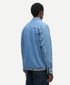 Heren overhemd lange mouw blauw