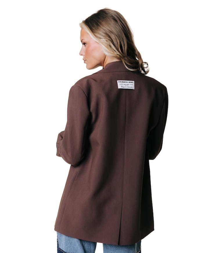 Dames blazer bruin