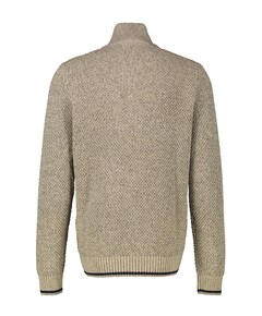 Heren trui met rits beige