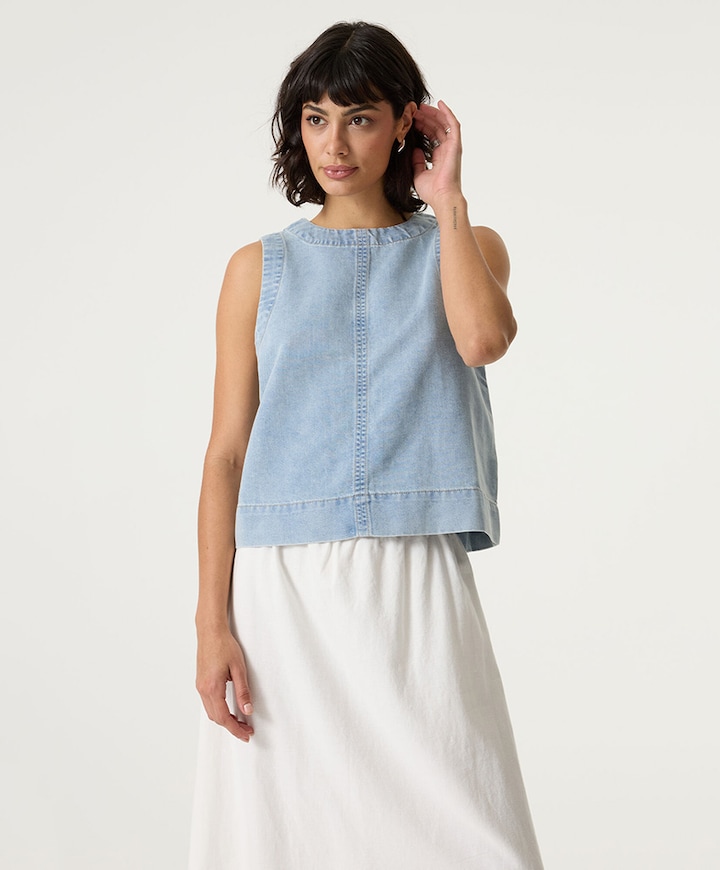 Dames top blauw