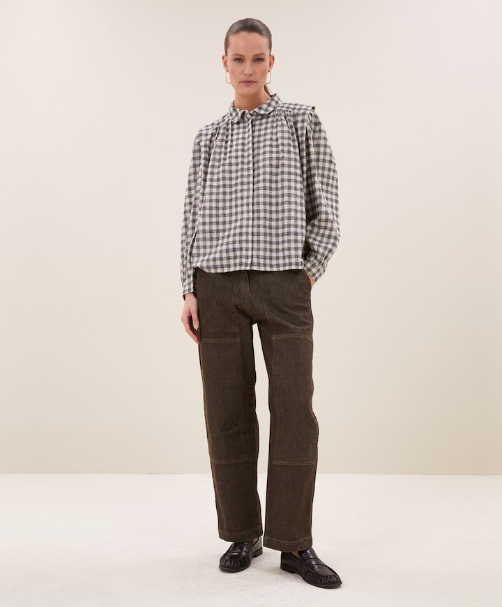 Dames blouse grijs
