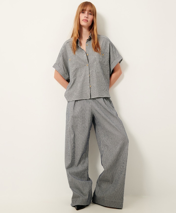 Blouse blauw