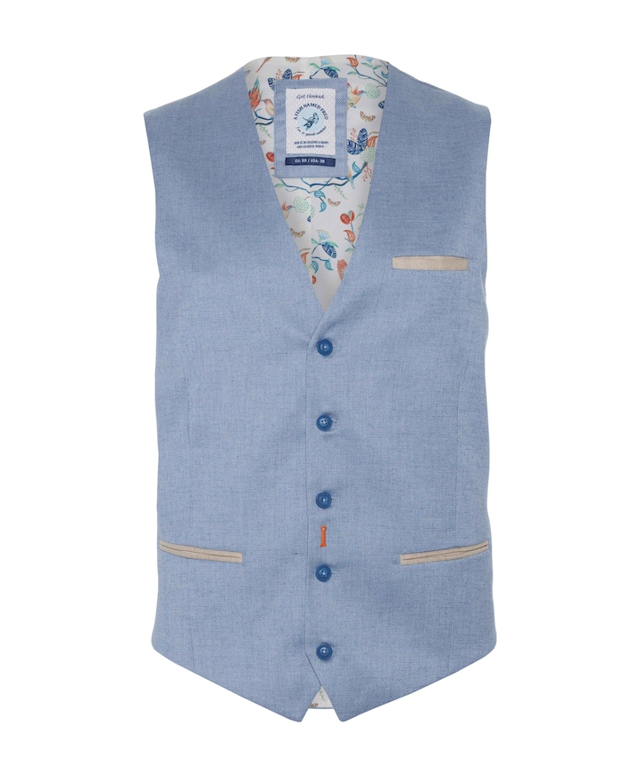 Heren gilet blauw