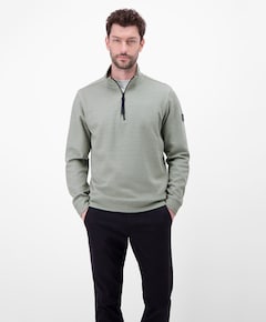 Heren trui met rits grijs