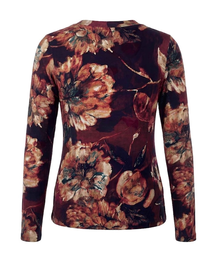 Dames longsleeve bordeaux