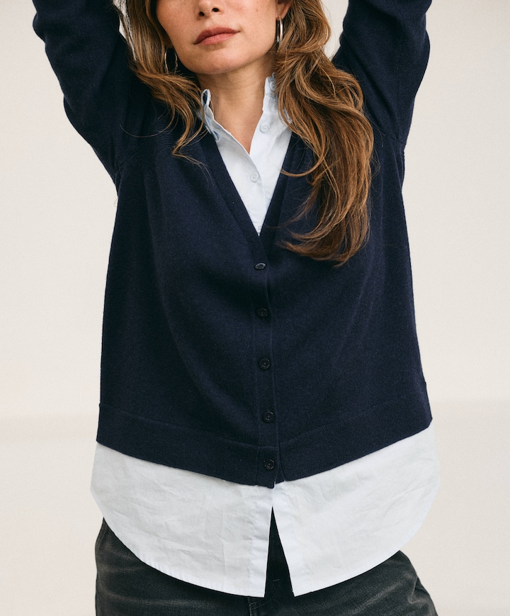 Dames vest blauw